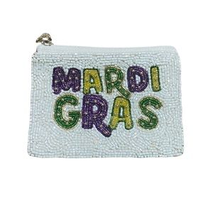 Mardi Gras Beaded Coin Wallet